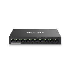 TP-Link MERCUSYS Switch 10x100Mbps(8xPOE+), Fémházas Asztali, MS110P hub és switch