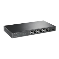TP-Link Switch 24x1000Mbps (24xPOE) + 4xGigabit SFP, Menedzselhető, TL-SG2428P (TL-SG2428P) hub és switch