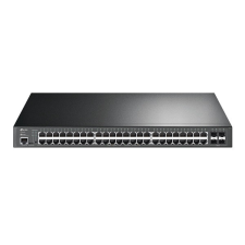 TP-Link Switch 48x1000Mbps (48xPOE+) + 4xGigabit SFP + 2xkonzol port, Menedzselhető Rackes, TL-SG3452P hub és switch