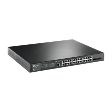 TP-Link Switch Smart PoE - TL-SG3428MP JetStream™ (24 port 1Gbps PoE+ port; 4 port SFP; 384W; L2/L3/L4) hub és switch