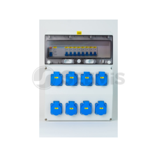 TPLAST IPARI DOBOZ SZERELT 300X400MM, IP44, 8X(2P+F) KISMEGSZ.+FI-RELÉ villanyszerelés