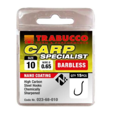  Trabucco Carp Specialist szakáll nélküli horog, méret: 16 horog