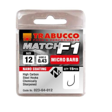  Trabucco F1 Match mikro szakállas horog, méret: 14 horog