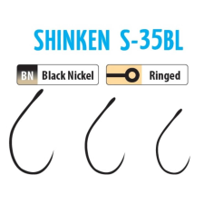 Trabucco Shinken Hooks S-35Bl Bn #6 10 db szakáll nélküli horog horog