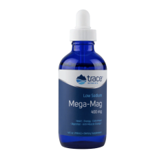 Trace Minerals Mega Mag 400 mg, Magnézium elektrolitokkal, 118 ml  Étrend-kiegészítő vitamin és táplálékkiegészítő