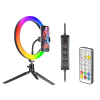 TRACER Ring Light 8 W/26 cm/600-1700 lm/RGB/gyűrűs LED lámpa mini állvánnyal