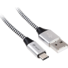 TRACER TRAKBK46265 USB 2.0 Type-C apa - USB 2.0 A apa, 1 m Fekete-Ezüst kábel (TRAKBK46265)