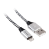 TRACER TRAKBK46268 USB-A - Lightning (apa - apa) kábel 1m - Fekete/Ezüst (TRAKBK46268)