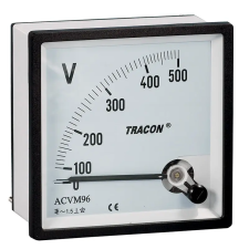 TRACON ACVM48-120 Analóg váltakozó áramú voltmérő 48×48mm, 120V AC mérőműszer