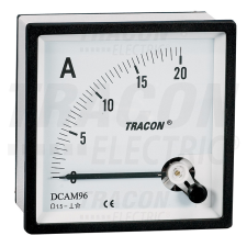 TRACON Analóg egyenáramú ampermérő közvetlen méréshez 72×72mm, 5A DC villanyszerelés