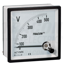 TRACON Analóg váltakozó áramú voltmérő 48×48mm, 30V AC villanyszerelés