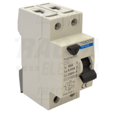 TRACON Áram-védőkapcsoló, 2 pólusú25A, 100mA, 6kA, AC villanyszerelés