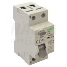 TRACON Áram-védőkapcsoló, 2 pólusú63A, 100mA, 6kA, AC villanyszerelés