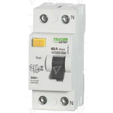 TRACON Áram-védőkapcsoló, 2 pólusú  40A, 100mA, 10kA, A/S villanyszerelés