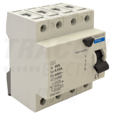 TRACON Áram-védőkapcsoló, 4 pólusú63A, 300mA, 6kA, AC villanyszerelés