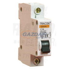TRACON B60-32-1 Kismegszakító, 1 pólus, B karakterisztika 32A, 6kA villanyszerelés