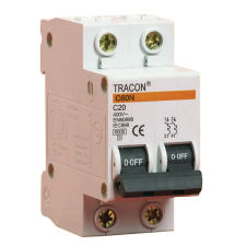 TRACON B60-40-2 Kismegszakító, 2 pólus, B karakterisztika 40A, 6kA villanyszerelés