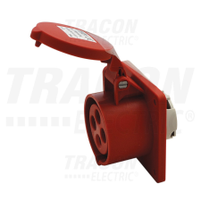 TRACON Beépíthető egyenes ipari csatlakozóaljzat 16A, 400V, 3P+E, 6h, IP44 villanyszerelés