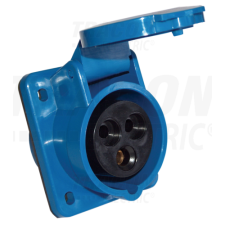 TRACON Beépíthető ferde ipari csatlakozóaljzat32A, 250V, 2P+E, 6h, IP44 villanyszerelés