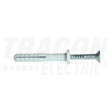 TRACON Beüthető tipli+csavar, szürkeM8×100mm, PA6.6 villanyszerelés