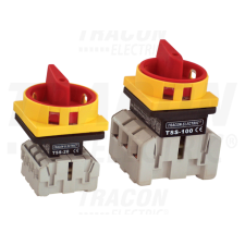 TRACON Biztonsági lakatolható szakaszoló kapcsoló400V, 50Hz, 63A, 3P, 18,5kW, 64×64mm villanyszerelés