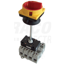 TRACON Biztonsági lakatolható szakaszoló kapcsoló ajtókupplunggal 40A, 3P, 11kW, 64×64mm villanyszerelés