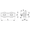 TRACON BSZ2-2 Sodronyszorító bilincs, dupla, acél d=2-2,5mm, M4
