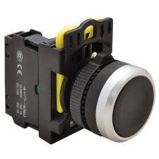 Tracon Budapest Kft. Egyszerű nyomókapcsoló, fekete 1×NO, 5A IP65 NYK3-BK Tracon villanyszerelés