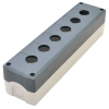 Tracon Budapest Kft. Tracon összeállított tokozat nyomógombokhoz, szürke, 6-os 22,5mm,IP65 NYGD-6GR