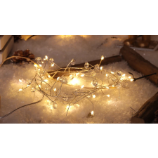 TRACON CHRMB40WW LED karácsonyi lánc,csepp,elemes Timer 6+18h,40LED, 3000K, 3xAA karácsonyfa izzósor