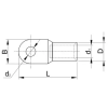 TRACON CLH6-5 Szigeteletlen szemes csősaru,ónozott elektrolitréz 6mm2, M5, (d1=4.4mm, d2=5.4mm), 100 db/csomag