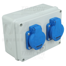 TRACON Csatlakozó doboz, védelem nélkülOut:2×SCHUKO villanyszerelés