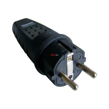 TRACON csatlakozó dugó oldalsó védőérintkezővel, gumi, 16A, 250V, 2P+E, IP44 villanyszerelés