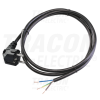 TRACON Csatlakozódugó kábellel, fekete3×0,75mm2, 2m, 10A, 250VAC,H03VV-F,2300W(DUAL Schuko/French)