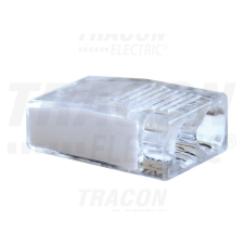 TRACON Csavar nélküli vezetékösszekötő, átlátszó/fehér 2×0,5-2,5mm2, 450VAC, max. 16A villanyszerelés
