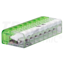 TRACON Csavar nélküli vezetékösszekötő, nyitható átlátszó0,2-2,5mm2, 24A, 450VAC 8P villanyszerelés