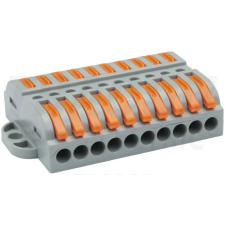 TRACON Csavar nélküli vezetékösszekötő, toldó, nyitható 0,5-4mm2, 32A, 400VAC 10P villanyszerelés
