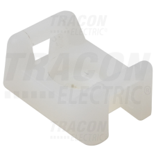 TRACON Csavarozható, 2oldalt fűzhetőkábelkötegelő talp 26×16mm, natúr villanyszerelés