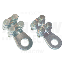 TRACON Csavarozható réz lemezsaru, 4 csavarral95-120mm2, M12, 4x(M8x35) villanyszerelés