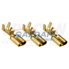 TRACON CSH6-2 Szigeteletlen rátolható csatlakozó hüvely, sárgaréz 6,3×0,8mm, 4-6mm2 barkácsolás, csiszolás, rögzítés