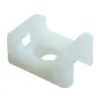 TRACON CSTALP-2 Csavarozható, 2oldalt fűzhető kábelkötegelő talp, natúr 23×16mm, d=6,3mm, PA6.6