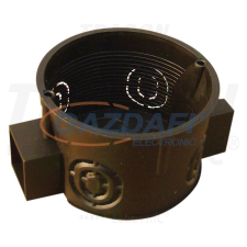 TRACON D60S Perforált szerelvénydoboz süllyesztett, sorolható, fekete 64×15×40mm, IP44 villanyszerelés