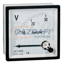 TRACON DCVM72-400 Analóg egyenáramú voltmérő 72×72mm, 450V DC mérőműszer