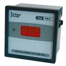TRACON Digitális 1 fázisú váltakozó áramú voltmérő, direkt 96×96mm, 500V AC villanyszerelés