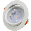 TRACON DLCOB9NW Beépíthető álmennyezeti LED lámpatest, forgatható 200-240 V, 50Hz, 9W, 4000K, 630lm, 38°, IP20, EEI=G