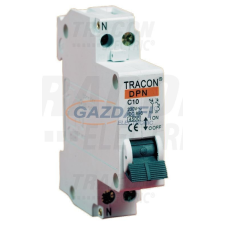 TRACON DPN-C-10 Kismegszakító, 1+N pólus, C karakterisztika 10A, 4,5kA villanyszerelés
