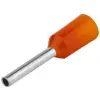 TRACON E010 Szigetelt (PA6.6) érvéghüvely, ónozott elektr.réz, narancs 0,5mm2, L=12mm