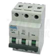 TRACON Egyenáramú kismegszakító PV rendszerekhez, 3 pólus, C kar.13A, 660V DC villanyszerelés