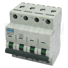 TRACON Egyenáramú kismegszakító PV rendszerekhez, 4 pólus, C kar.6A, 880V DC villanyszerelés