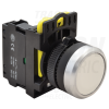 TRACON Egyszerű nyomógomb, fehér1×NO, 5A/230V AC-15, IP65